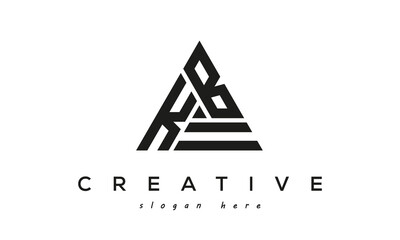KB Creative Initials Triangle Logo Vector Letter