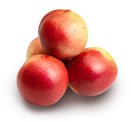 nectarines isolated on white background
