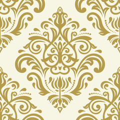 Orient vector classic pattern. Seamless abstract background with vintage elements. Orient golden background. Ornament for wallpapers and packaging