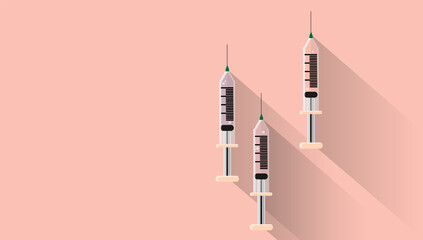 Pastel color medicine injection illustration