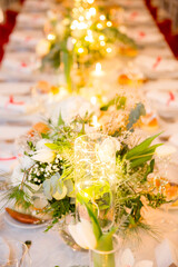 New Year's table arrangement for a festive lunch