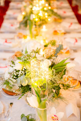 New Year's table arrangement for a festive lunch