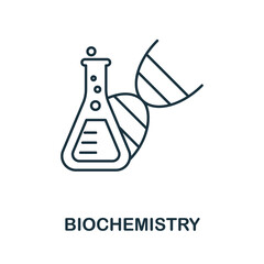 Biochemistry icon. Line element from bioengineering collection. Linear Biochemistry icon sign for web design, infographics and more.