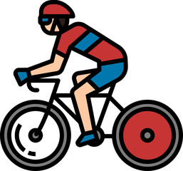 Bicycling Icon. Bicycle concept icon style