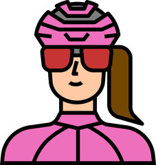 Cyclist Icon. Bicycle concept icon style