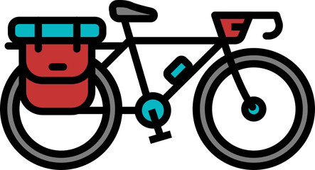 Touring Bikes Icon. Bicycle concept icon style