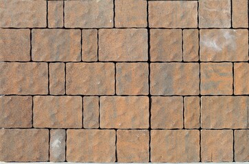 Snap lock tiles for exterior pavement made of granite mix. Background and texture