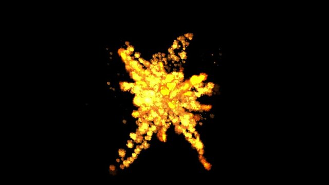Fire explosion motion graphics with night background