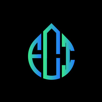 FCI letter logo design on black background. 
FCI circle letter logo design with ellipse shape.
FCI creative initials letter logo concept.FCI logo vector. 