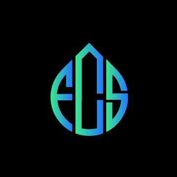 FCS letter logo design on black background. 
FCS circle letter logo design with ellipse shape.
FCS creative initials letter logo concept.FCS logo vector. 