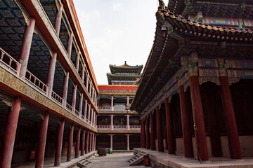 Putuo Zongcheng temple in the Qing Dynasty. The little potala palace is an ancient building in Chengde City, Hebei Province, China.