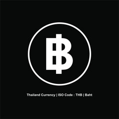 Thailand Currency Icon Symbol With Iso Code. Vector Illustration-1