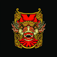 balinese barong illustration