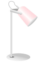 Vector insulated desk lamp for home and office. Portable table lamp.