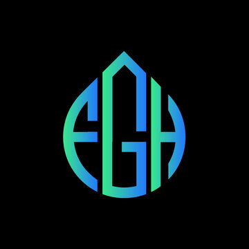 FGH letter logo design on black background. 
FGH circle letter logo design with ellipse shape.
FGH creative initials letter logo concept.FGH logo vector. 