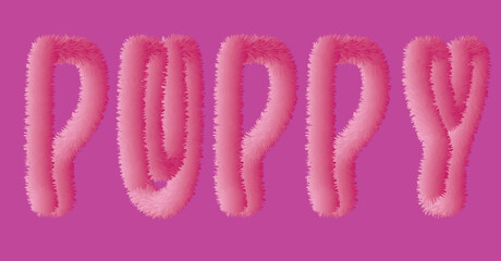 Puppy text to indicate natural such a pet’s appearance