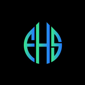 FHS letter logo design on black background. 
FHS circle letter logo design with ellipse shape.
FHS creative initials letter logo concept.FHS logo vector. 