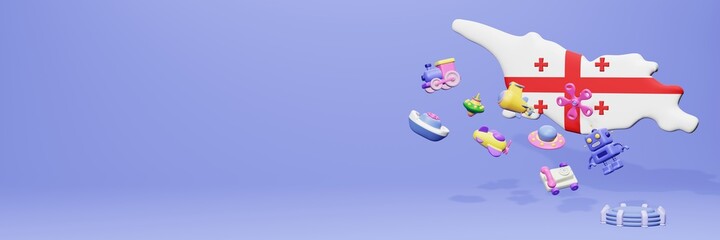 3d rendering of children's games for promotional templates and covers in Georgia