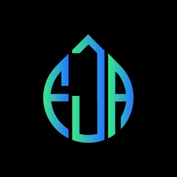 FJA letter logo design on black background. 
FJA circle letter logo design with ellipse shape.
FJA creative initials letter logo concept.FJA logo vector. 