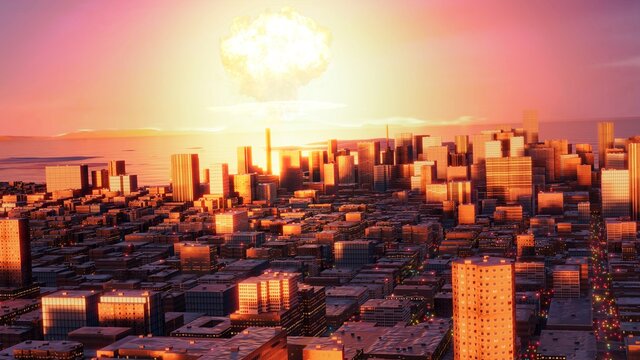 Artwork of a nuclear attack