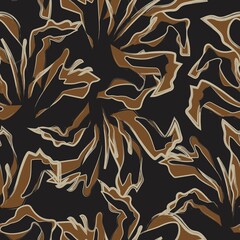 Floral Brush strokes Seamless Pattern Background