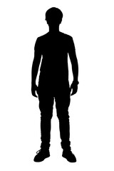 Obraz premium portrait of a teenage front view on white background