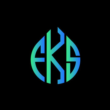 FKS letter logo design on black background. 
FKS circle letter logo design with ellipse shape.
FKS creative initials letter logo concept.FKS logo vector. 