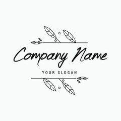 Minimal Natural Floral Creative logo template and badge