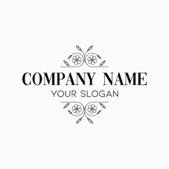 Fototapeta premium Minimal Natural Floral Creative logo template and badge