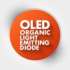 OLED - Organic Light-Emitting Diode acronym, technology concept background