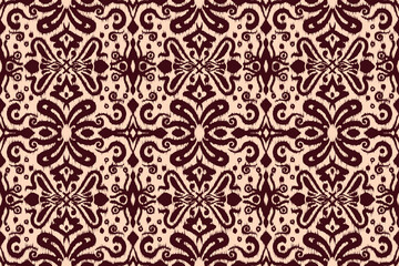 Vector seamless ethnic pattern. Tribal and geometric motifs. Vintage decorative ornament element texture print for textile, fabric, paper, tile,  wallpaper background or web design illustration.