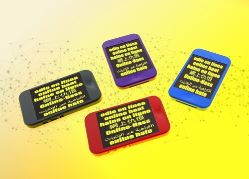 Online hate, conceptual illustration