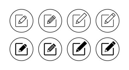 Edit icons set. edit document sign and symbol. edit text icon. pencil. sign up
