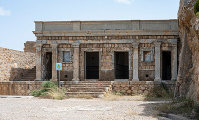 Old military buildings and coastal defense barracks from the 1930s