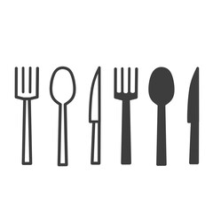 plate, knife and fork icon. design sign. flat vector graphics on a white background.
