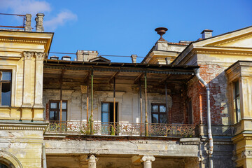 Abandoned manor Mikhailovka estate, palace and park of the 19th century. near Peterhof, public...