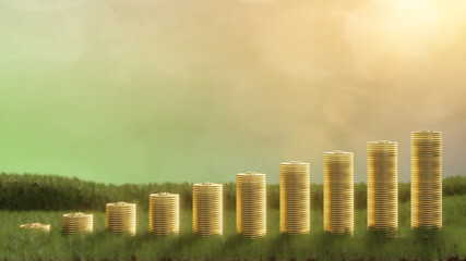 stacked coins stock investment growth income finance