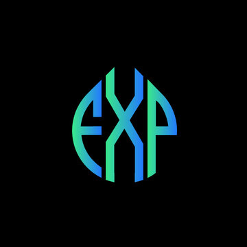 FXP letter logo design on black background. 
FXP circle letter logo design with ellipse shape.
FXP creative initials letter logo concept. FXP logo vector. 