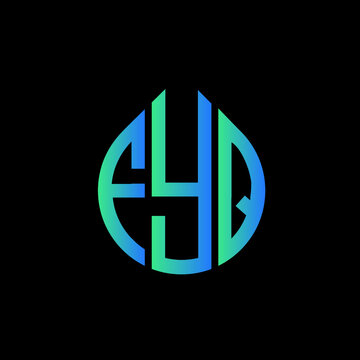 FYQ letter logo design on black background. 
FYQ circle letter logo design with ellipse shape.
FYQ creative initials letter logo concept. FYQ logo vector. 