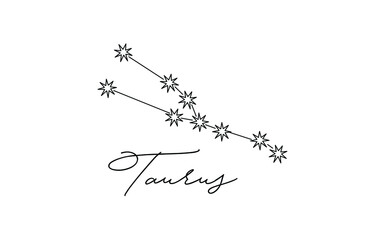 vector illustration of a constellation zodiac 