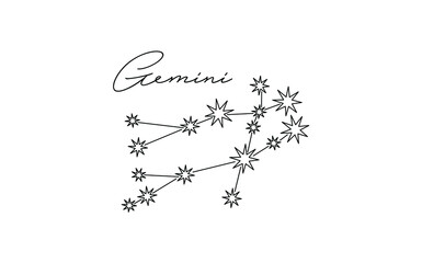 vector illustration of a constellation zodiac 