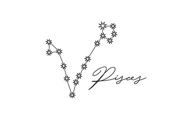 vector illustration of a constellation zodiac 