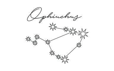 vector illustration of a constellation zodiac 