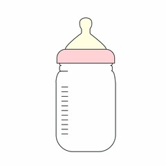 Illustration of an empty baby bottle