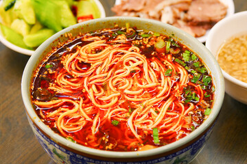 Chinese Lanzhou beef noodles, Hand-Pulled Noodle