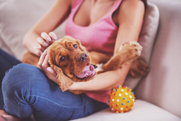 Woman and dog