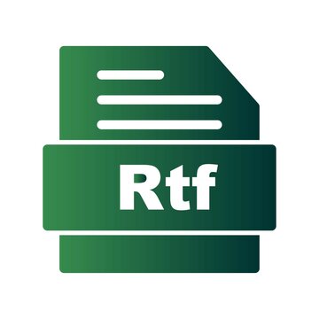 Rtf Glyph Gradient Vector Icon Design