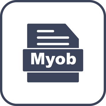  Myob Glyph Round Corner Vector Icon Design
