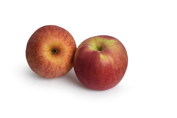 red apples isolated on white
