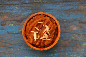 Indian Sweet Dish Halwa Made of Kangani Flour or rajgara flour which use in fast.